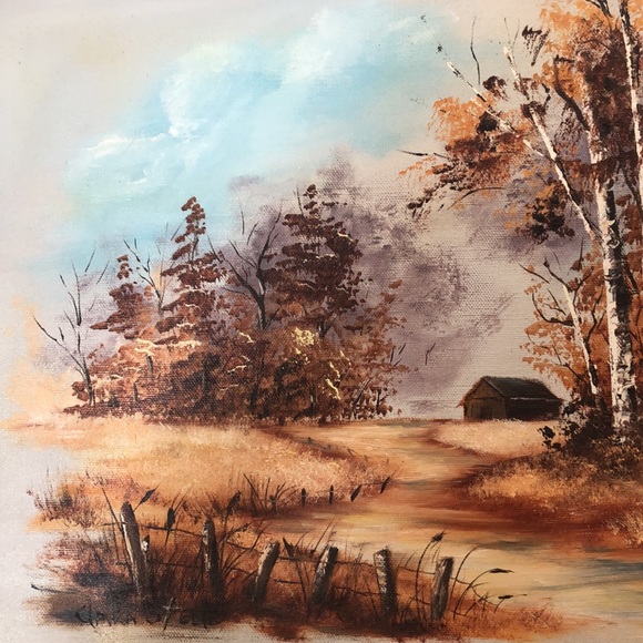 Oil Painting Fall Rural Scene - Picture 3 of 4